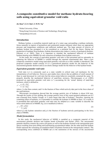 Más sobre Un Modelo Constitutivo Compuesto para Suelos que Contienen Hidratos de Metano.