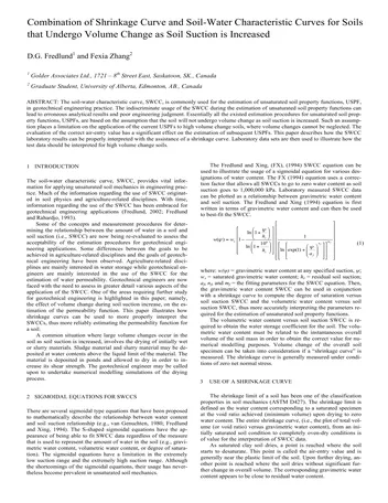 Más sobre Combinación de Curva de Contracción y Curvas Características de Agua en el Suelo para Suelos T.